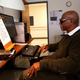 A blind veteran learns computer skills at the Edward Hines Jr. VA Hospital in Hines, Illinois.